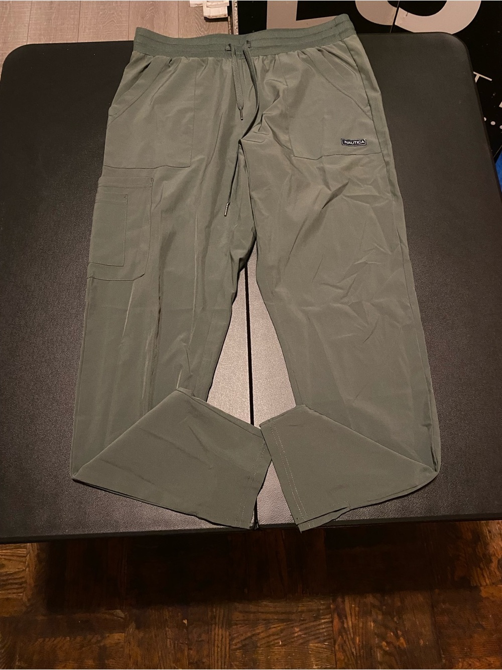 🔴Nautica Olive Cargo Jogger Pants with Drawstring Waist